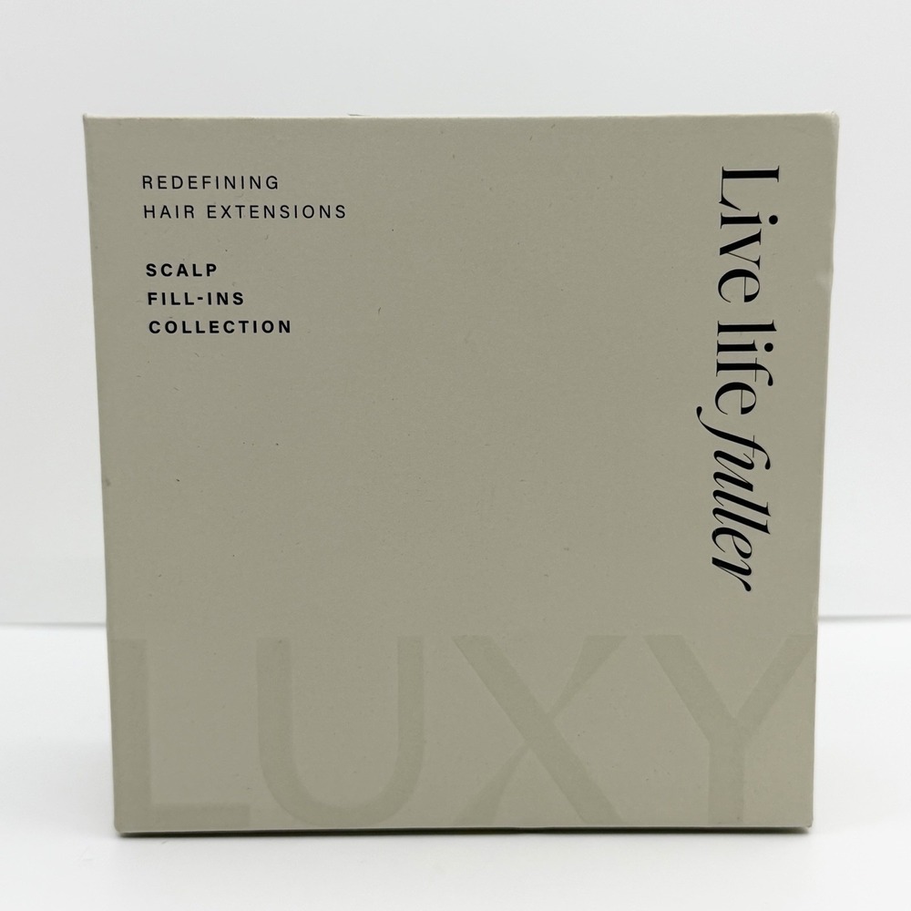 Luxy Hair Extensions 12" Off Black Scalp Hair Fill-Ins (30g) Open Box Full Set